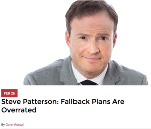Steve Patterson: Fallback Plans Are Overrated 1